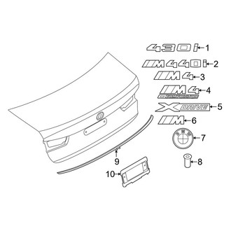 BMW OE - Trunk Lid - Exterior Trim (Coupe)