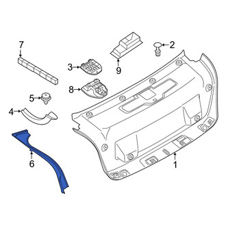 BMW OE - Rear Left Body C-Pillar Trim Panel