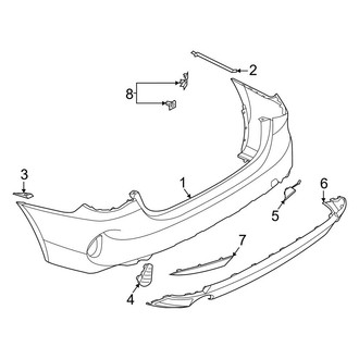 BMW OE - Rear Bumper - Bumper & Components (W/O M Type Bumper Cover & Trim)