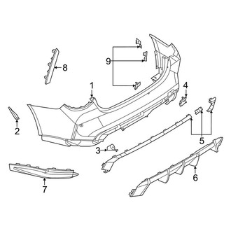 BMW OE - Rear Bumper - Bumper & Components (Bumper Cover & Trim)