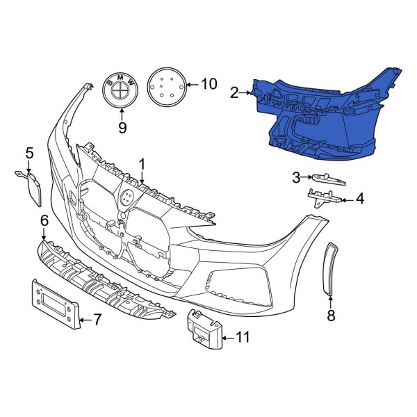 Bumper Cover Support Rail