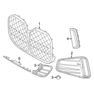 BMW OE - Front Bumper & Grille - Grille & Components (With M Sport Design), (eDrive40 / xDrive40)
