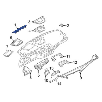 BMW OE - Front Center Dashboard Air Vent Trim