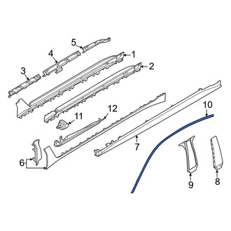 BMW OE - Left Roof Panel Reveal Molding