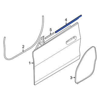 BMW OE - Front Left Rearward Door Belt Molding