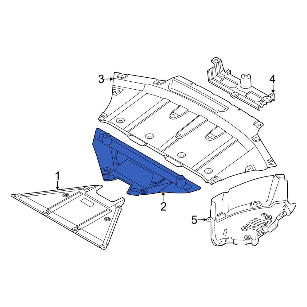BMW OE 51759448016 - Center Floor Pan Splash Shield