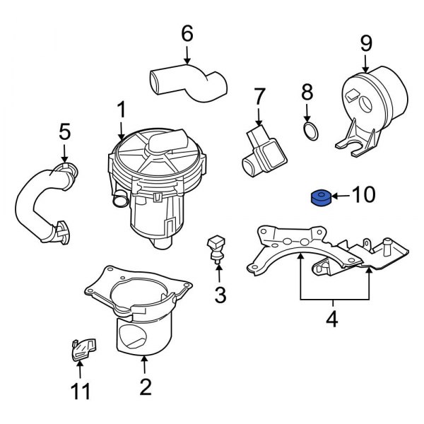 Secondary Air Injection Pump Filter Grommet