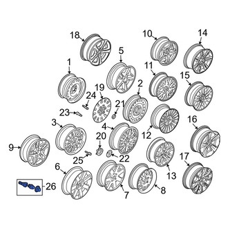 BMW OE - Wheel Lock Set