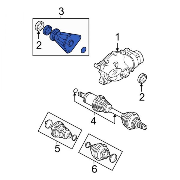 CV Axle Shaft Carrier Bearing Bracket