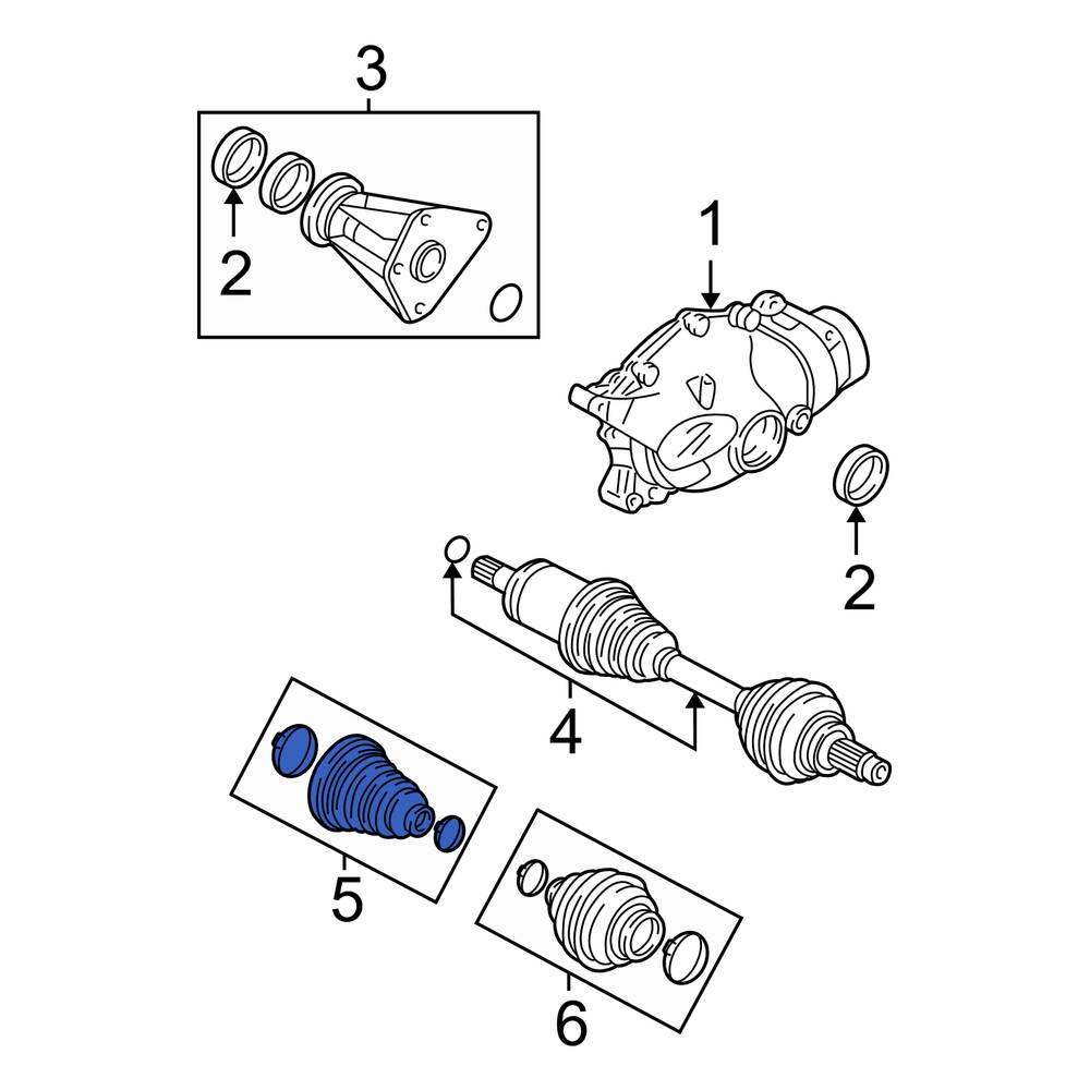 BMW OE 31607507402 Front Left Outer CV Joint Boot Kit