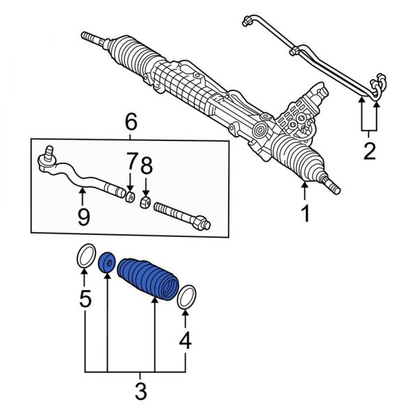 Rack and Pinion Bellows