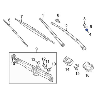 BMW OE - Front Wiper Arm Lock Plate
