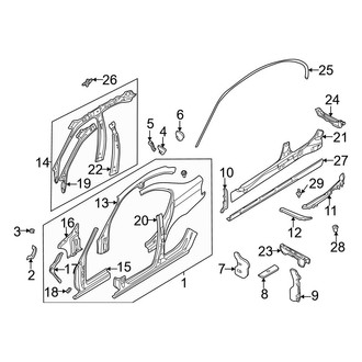 BMW OE - Pillars, Rocker & Floor - Center Pillar & Rocker (Sedan)