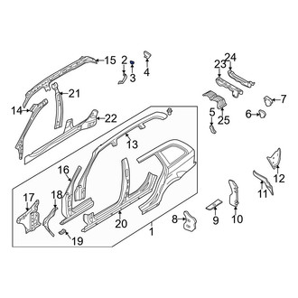BMW OE - Upper Body A-Pillar Baffle Plate