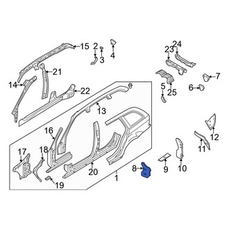 BMW OE - Upper Floor Baffle Plate