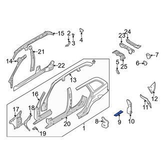BMW OE - Center Floor Baffle Plate
