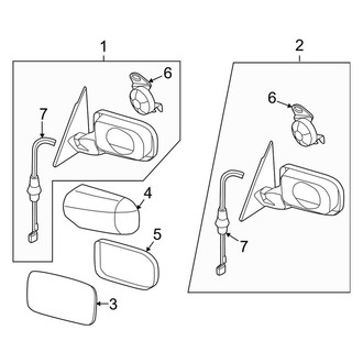BMW OE - Front Door - Outside Mirrors (W/O Memory)