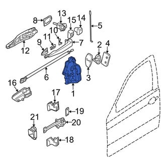 BMW OE - Front Left Door Latch Assembly
