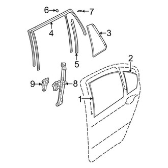 BMW OE - Rear Door - Glass & Hardware (Base Wagon)