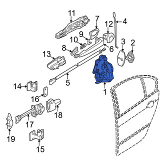 BMW OE - Rear Right Door Latch Assembly