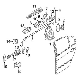 BMW OE - Rear Door - Lock & Hardware (Sedan)