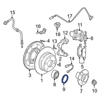 BMW OE - Rear Wheel Bearing Snap Ring