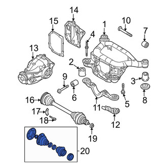 BMW OE - Rear Left Outer CV Joint Boot Kit