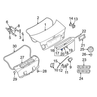 BMW OE - Rear License Plate Light Lens