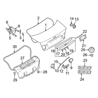 BMW OE - Trunk Lid - Exterior Trim (Sedan)