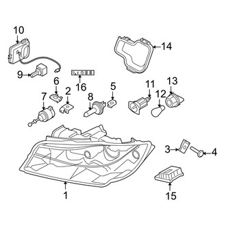 BMW OE - Front Lamps - Headlamp Components (Xenon), (Sedan)
