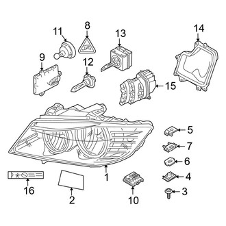 BMW OE - Front Lamps - Headlamp Components (Xenon), (Sedan)