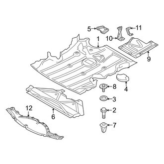 BMW OE - Radiator Support - Splash Shields (Wagon)