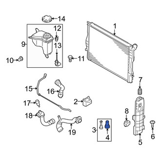 BMW OE - Lower Radiator Mount Pin