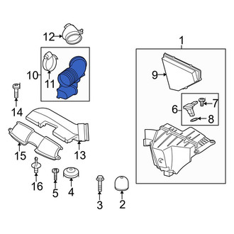 BMW OE - Rear Engine Air Intake Hose