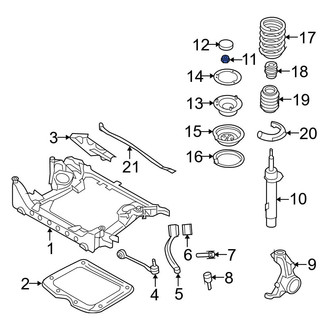 BMW OE - Suspension Strut Mount Nut