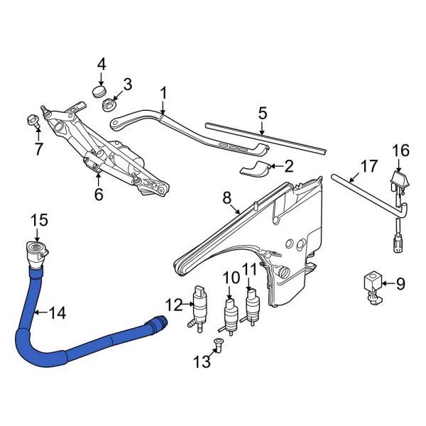 Washer Fluid Reservoir Filler Pipe