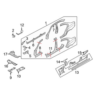 BMW OE - Pillars, Rocker & Floor - Center Pillar & Rocker (Sedan)