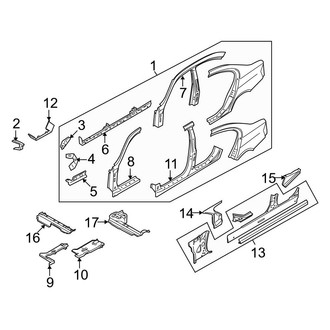 BMW OE - Pillars, Rocker & Floor - Center Pillar & Rocker (Sedan)