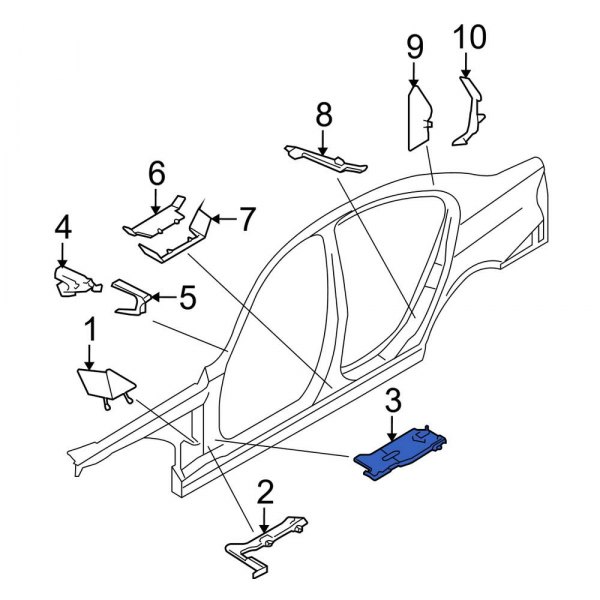 Body A-Pillar Baffle Plate