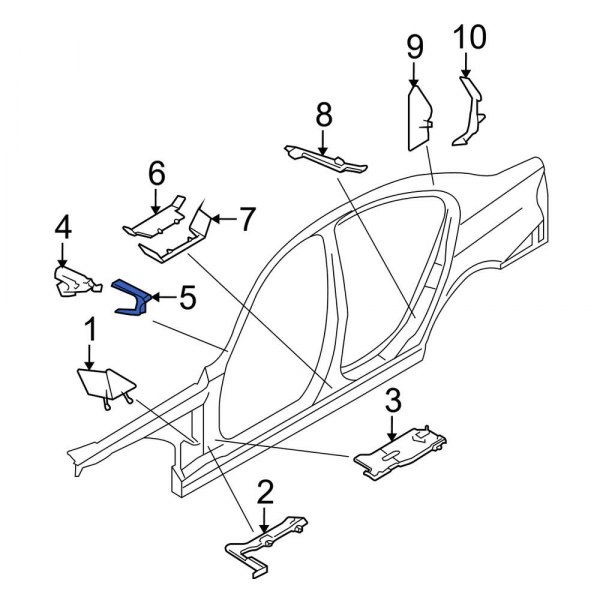 Body A-Pillar Baffle Plate