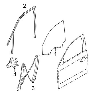 BMW OE - Front Door - Glass & Hardware (Wagon)