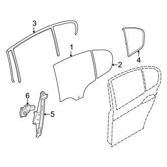 BMW OE - Rear Door - Glass & Hardware (Sedan)