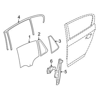 BMW OE - Rear Door - Glass & Hardware (Base Wagon)