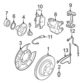 BMW OE - Rear Suspension - Brake Components (Sedan)