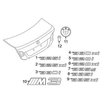 BMW OE - Trunk Lid - Exterior Trim (Sedan)