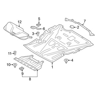 BMW OE - Radiator Support - Splash Shields (Wagon)