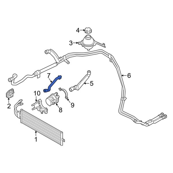 Drive Motor Inverter Coolant Line