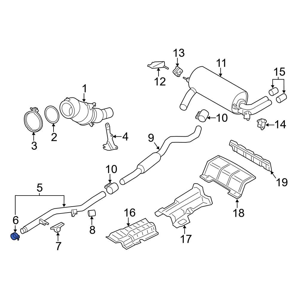 BMW OE 18308632361 Front Exhaust Muffler Clamp