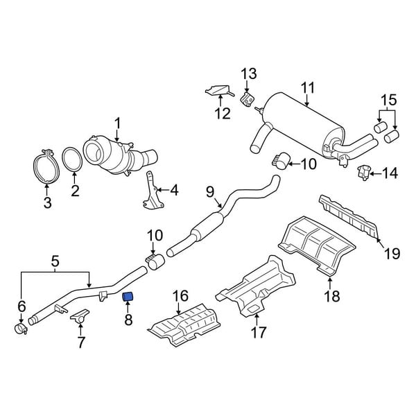 BMW OE 18307633093 Front Exhaust System Hanger
