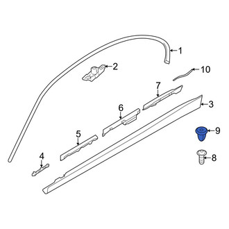 BMW OE - Rocker Panel Molding Nut